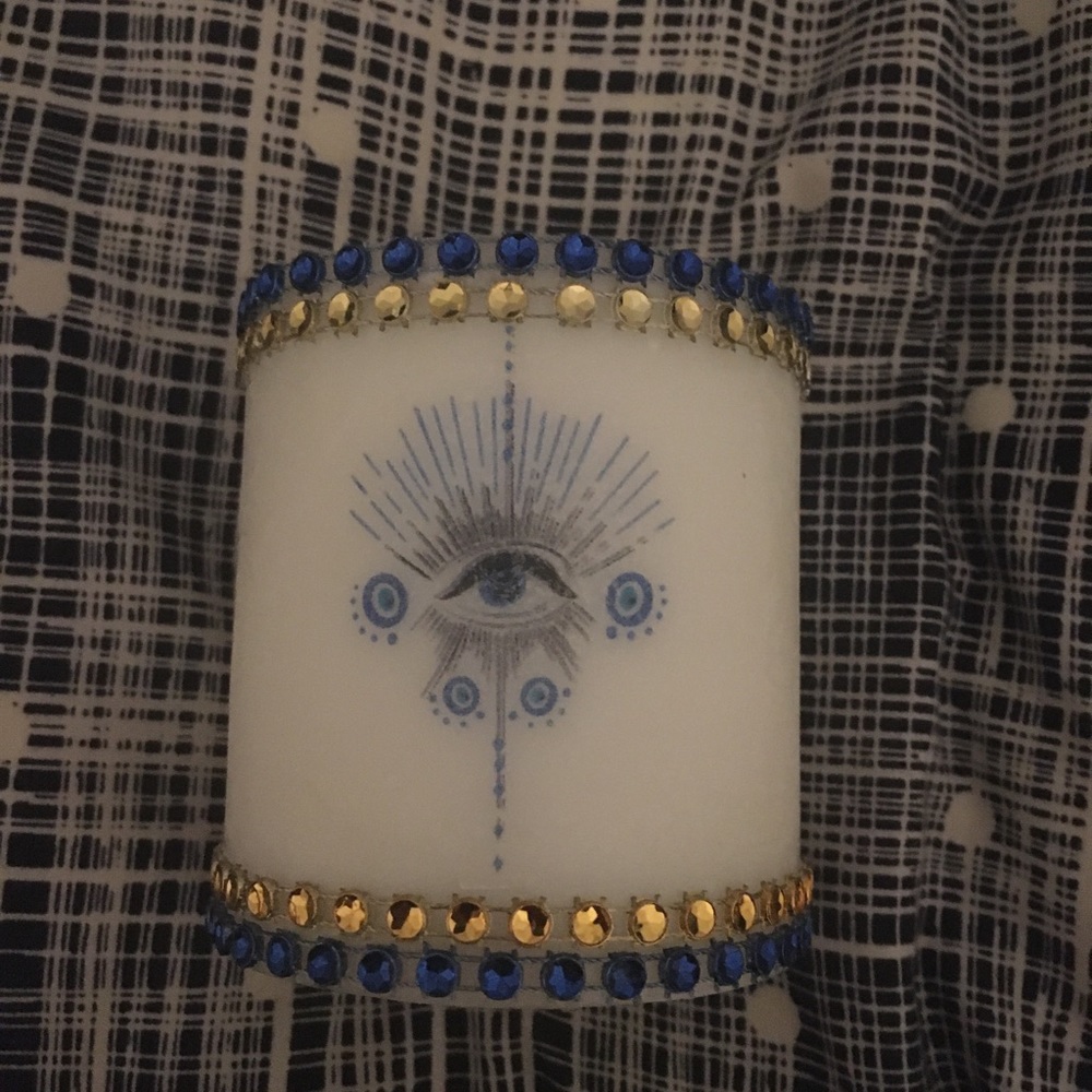 Personalized Evil Eye candle